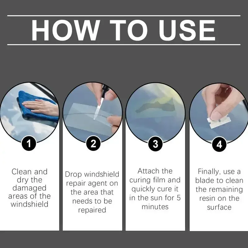 Car Window Cracks Gone Glass Repair Fluid, Quick Windshield Repair Kit Car Window Repair Tools