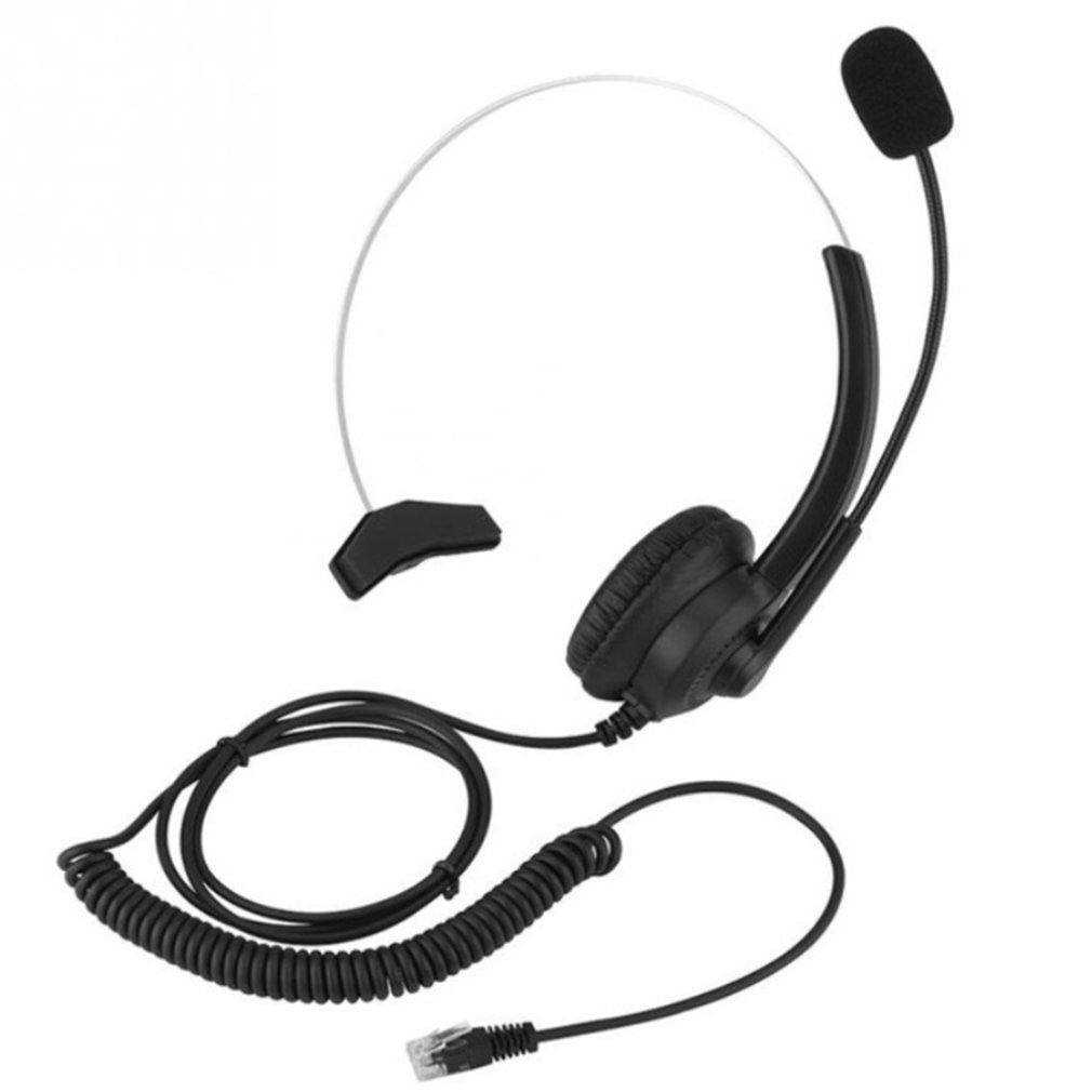 Centre d'appel casque avec Microphone 2.5/3.5mm prise téléphone voix Interphone casque pour ordinateur PC jeu contrôle du Volume: 300 Crystal plug