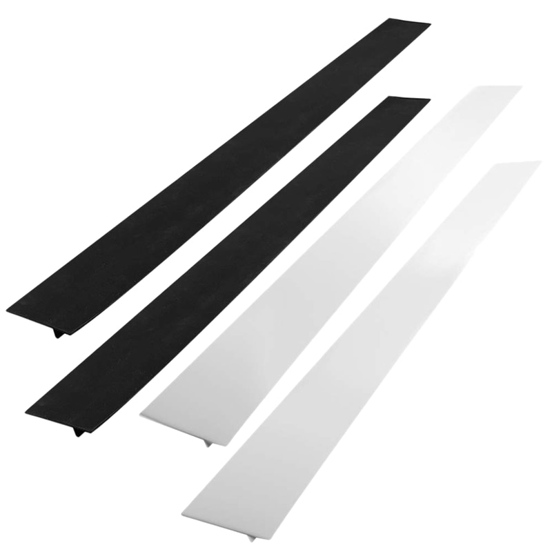 , Juego de 4 fogones de cocina de silicona, cubierta de espacio, sellos de relleno de huecos largos y anchos, protector de derrames para placa encimera, horno de lavado
