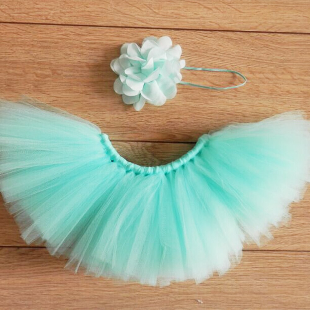 Kinderen Fotografie Kostuum Pasgeboren Bladerdeeg Rok Baby Bunny Tule Tutu Rok En Bloem Hoofdband Props Baby Verjaardagscadeautjes