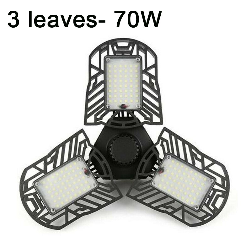 Deformation LED Light E27 LED Bulb 120W 192LED 12000LM Garage Light 85~265V 4 LED Light Workshop Lamp for Warehouse Factory Gym: 70W