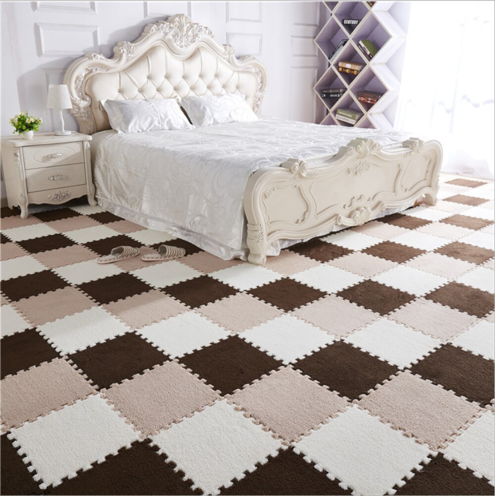 Interlocking Foam Mats Sold By Package Foam Mat Fuzzy Area Rug Fluffy Carpet Tiles Kids Ideal Nursery Decor Baby Room Playroom