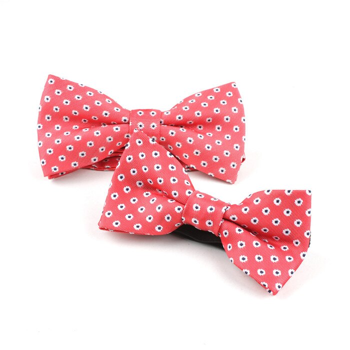 Light Carmine Pink Bow Tie 2pcs/set Dad Child Adjustable Dot Wedding Men Women Bowties Groom Prom Party Boy Girl Noeud Papillon: Default Title