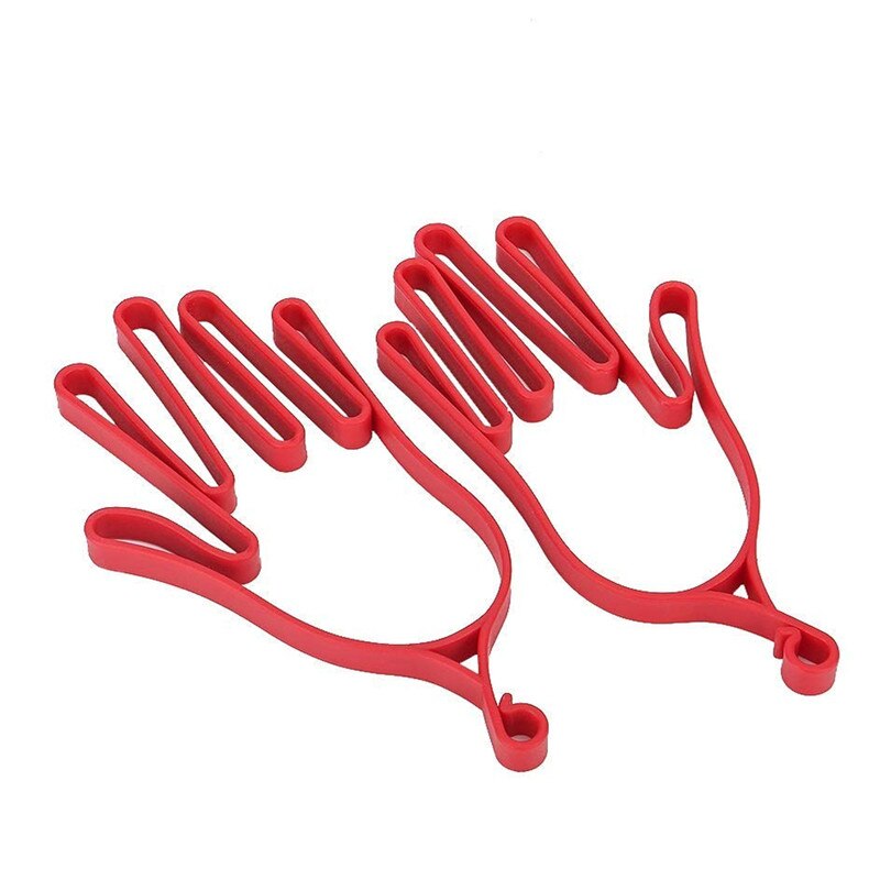 1 par golfhandsker stativ rack handsker plastbøjle rack tørretumbler båre hvid rød holdbar beskytte vanter golf tilbehør: Rød