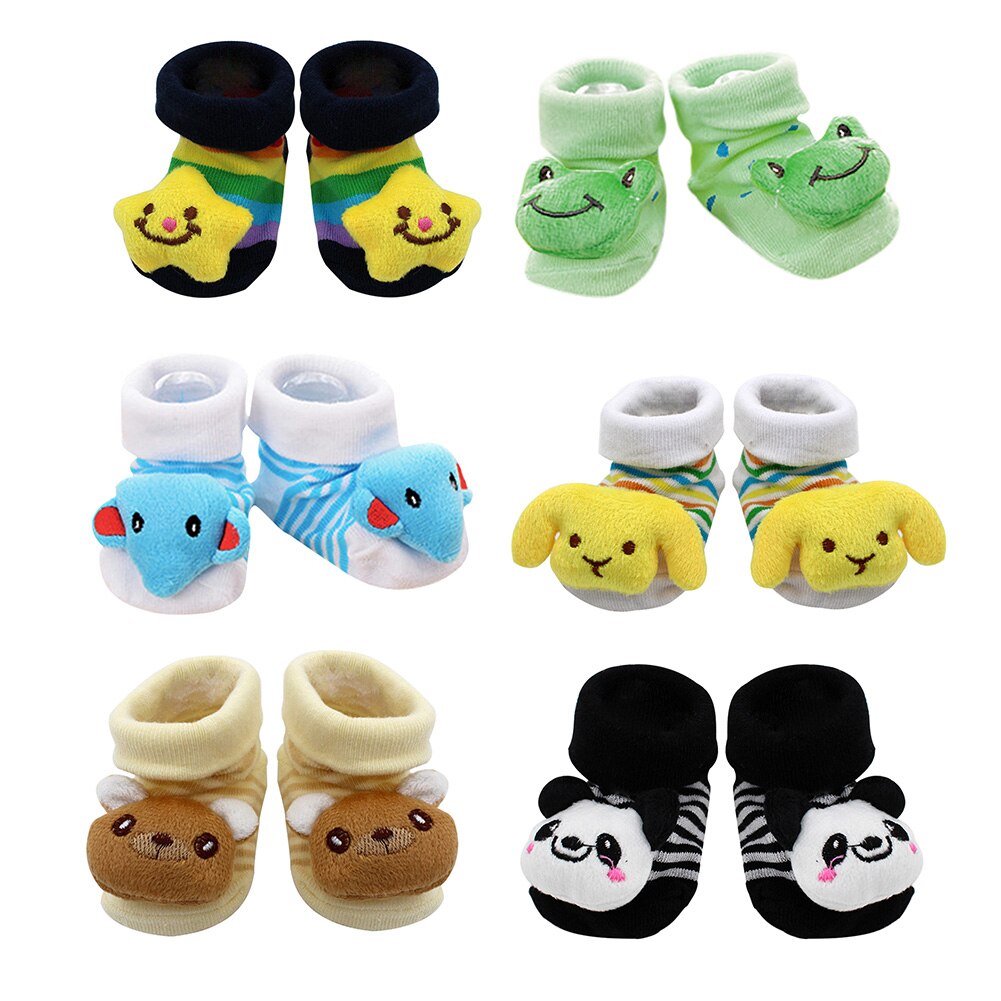 6 Paare/los Neugeborenen Baby Socken Herbst Frühling Junge Mädchen Baumwolle Gestreiften Socken freundlicher Winter warm Dicken Zubehör Für 0-18 monate: a / S  0-6 months