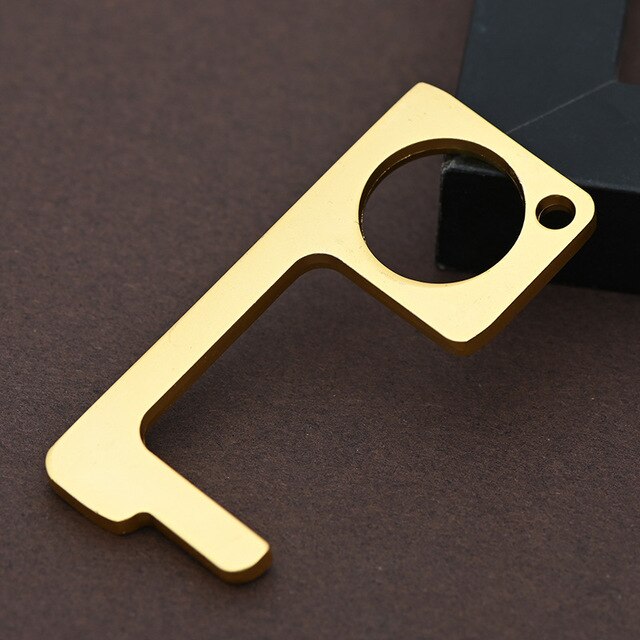 Ouvre-porte Anti-contact antibactérien anti-épidémie anti-virus en laiton EDC protection isolation clé sécurité et santé ouvre-porte: 1
