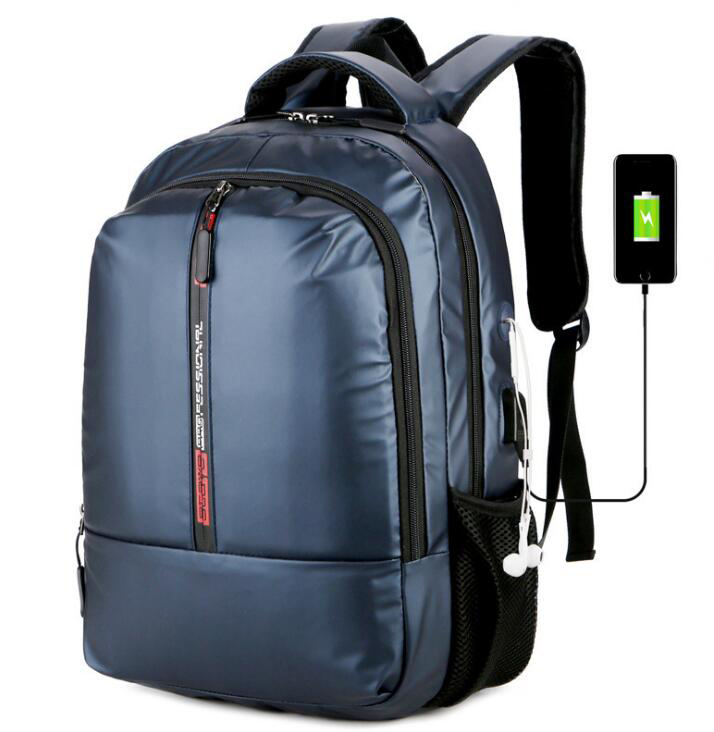 Chuwanglin male backpacks outdoor travel backpack casual Charging school backpack for men bookbag mochila S8720: Blue