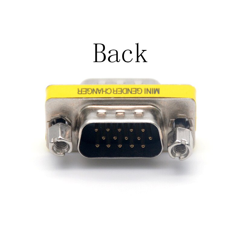 Akcesoria komputerowe 15 Pin HD15 d-sub DB15 VGA z męskiego na męskie zmiana płci konwerter Adapter