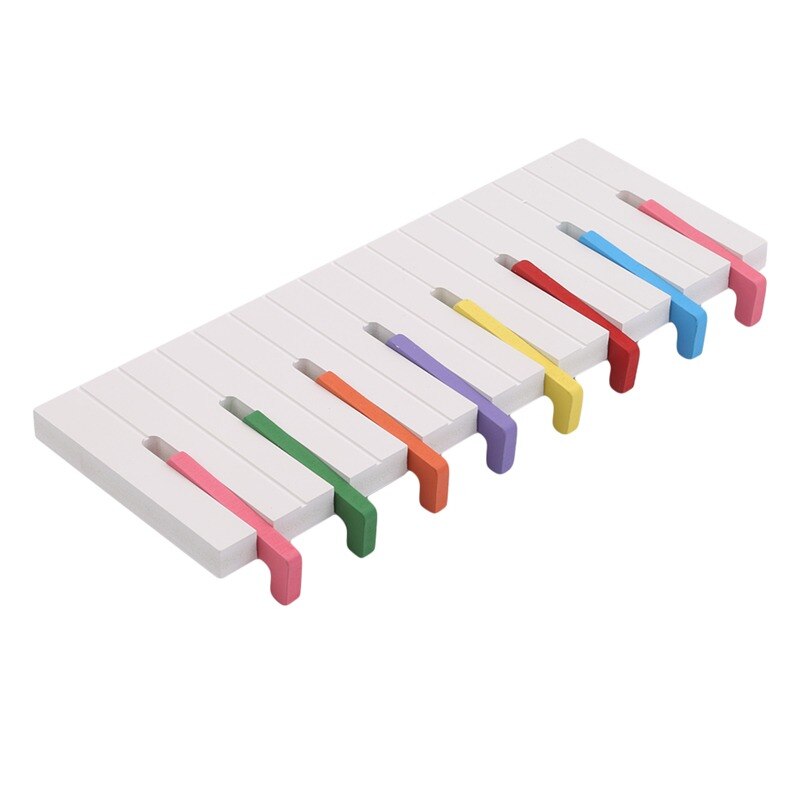 Kapstok Haak Houten Piano Stijl Kleur Muur Opknoping Decoratie Rack Magnetische Hanger Sleutelhanger Opslag Haak: Color 7 hooks