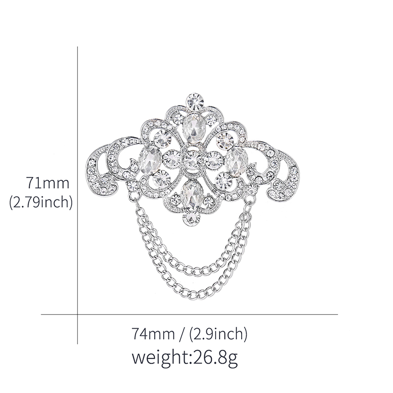 Weimanjingdian fabrieksverkoop, rechtstreeks uit de art deco fabriek, met heldere kristallen strass steentjes, broches voor dames of bruiloften.