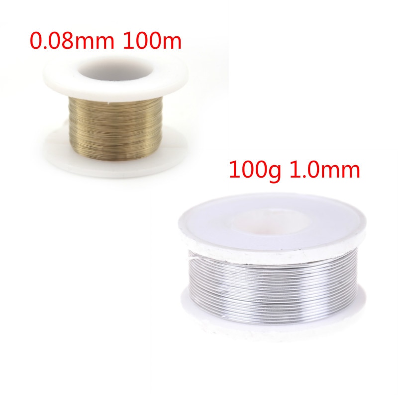 100g 1.0mm zwój drutu lutowniczego cynowego rdzeń żywiczny lutowania/0.08mm 100M złoty molibden linia robić cięcia drutu LCD cięcia szkła