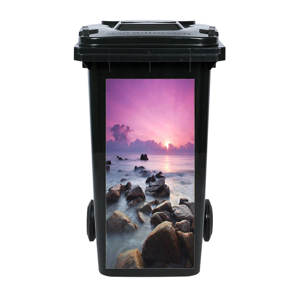 Outdoor Prullenbak Sticker Vinyl Natuurlijke Groene Planten Boeket Zelfklevende Trush Keuken Wheelie Bin Stickers Vuilnisbakken Stickers