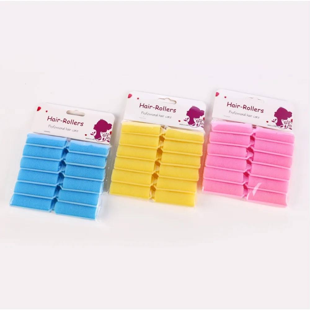 12 stücke Weichen Schwamm Schaum Kissen Lockenwickler Lockenwickler Haar Salon Barber Locken Friseur Kit DIY Hause Haar Styling Werkzeuge soiди