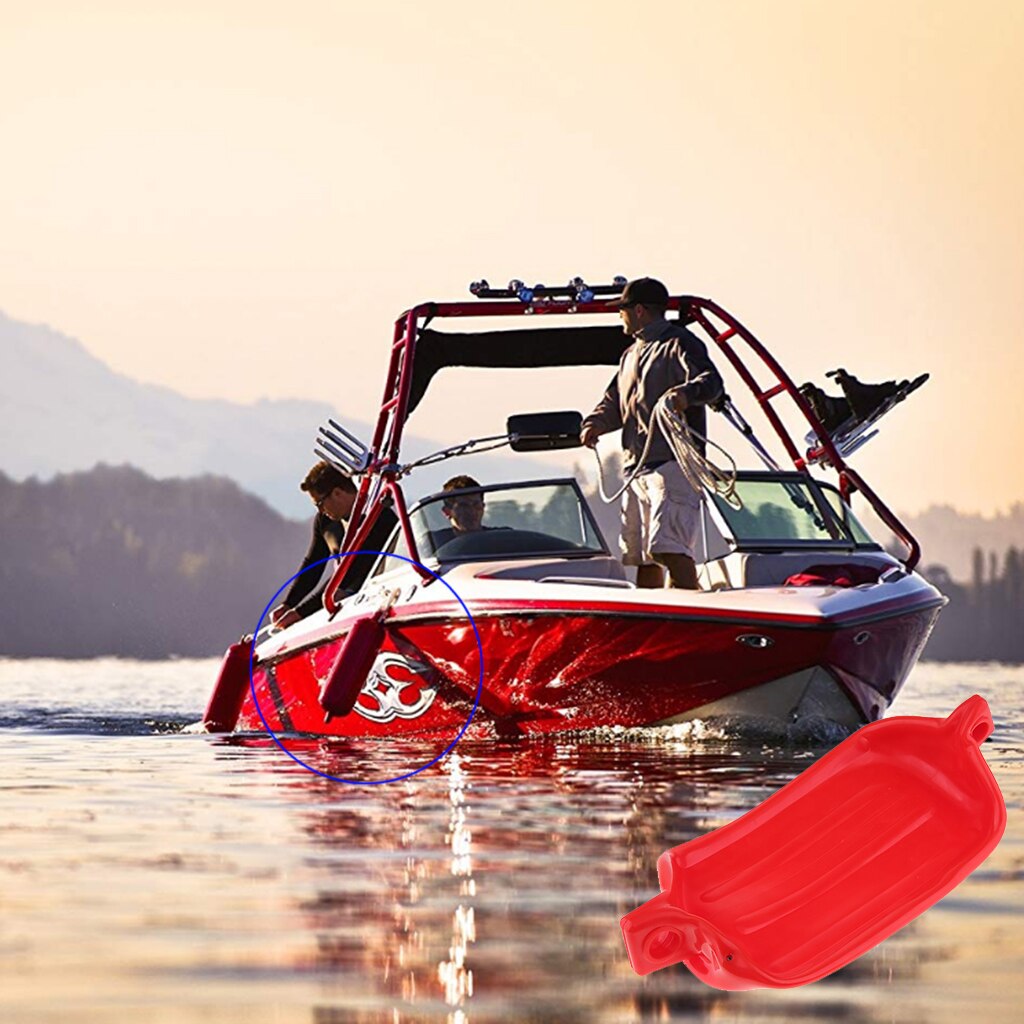 Garde-boue de bateau marin rainuré | Bouclier de Protection de quai, rouge G1