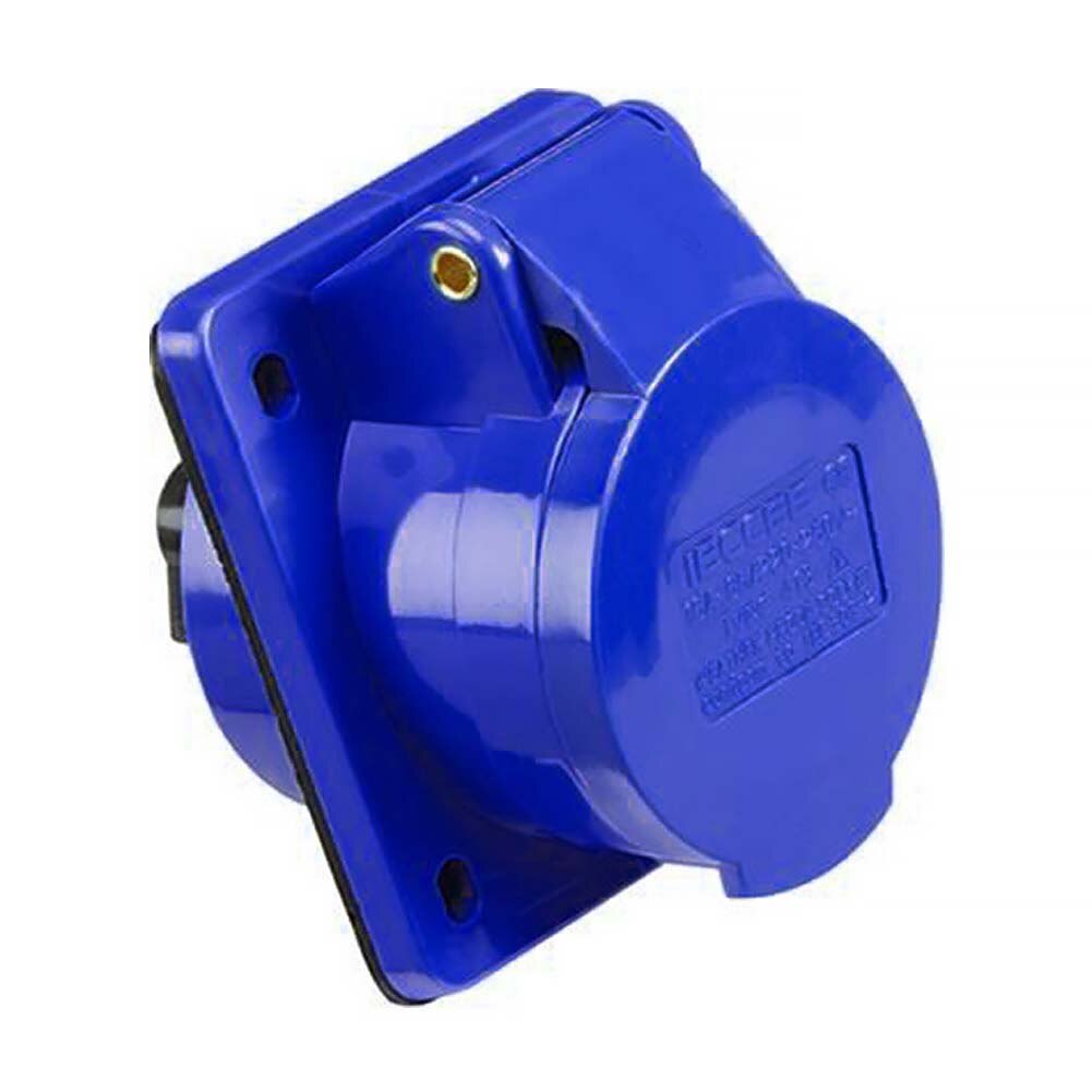 Blue 240V 16 AMP 3 PIN Indudtrial Site Plug & Sockets IP44 2P+E Male/Female: 3