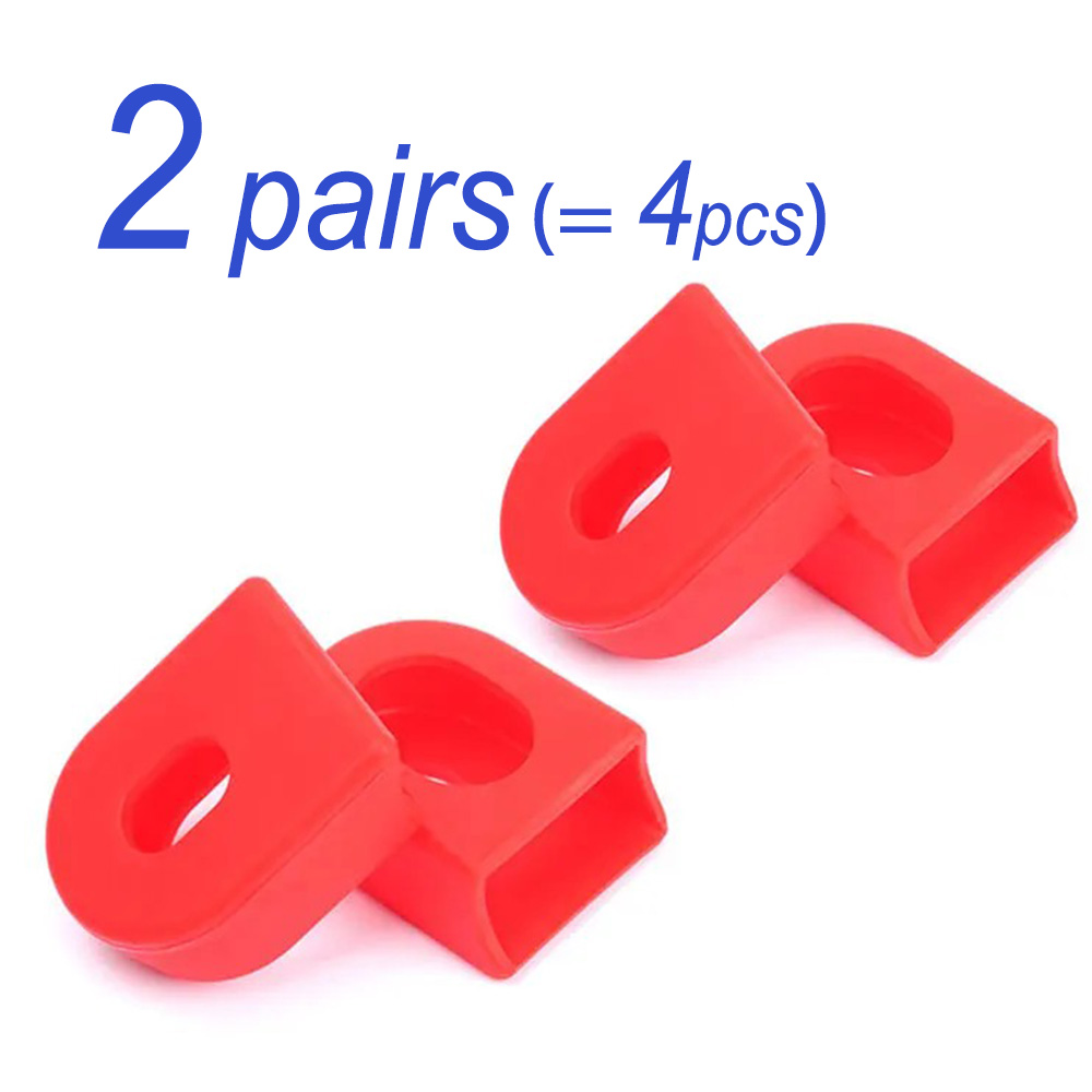 RISK 2/4pcs Silicone Bicycle Crank Protector Cover MTB Road Bike Universal Crankset Arm Protective Case Cap Sleeves: PURPLE