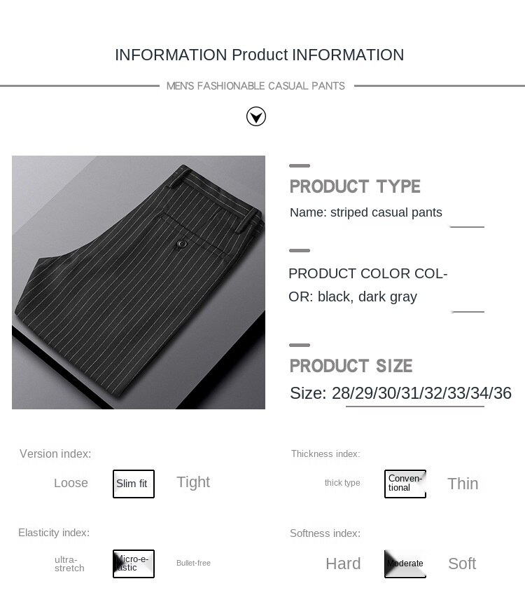 Zomer Gestreept Pak Broek Mannen Grijs Zwart Kleding Business Kantoor Korea Style Regular Fit Mode Jurk Broek Voor Mannen