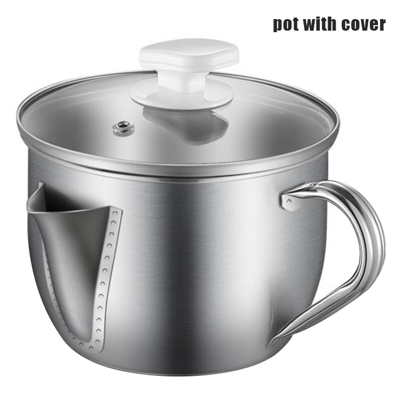 Roestvrij Staal Veilig Smaakloos Filter Olie Soep Scheiding Filter Pot Koken Te Schoon Keukengerei: Pot With Cover