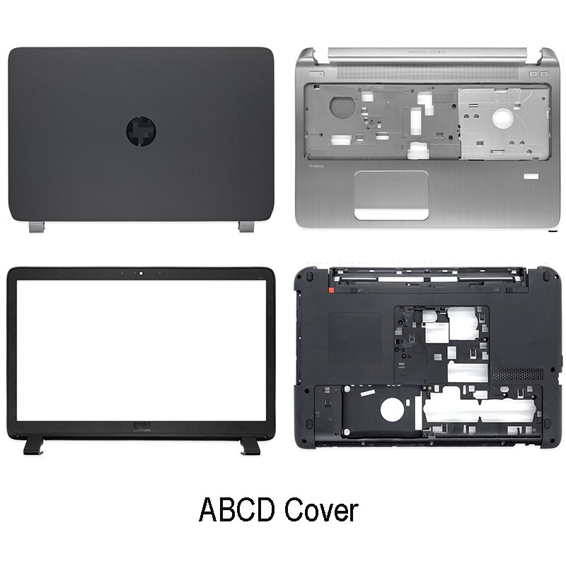 Laptop LCD Back Cover For HP Probook 450 G2 455 G2 Front Bezel Hinges Palmrest Bottom Case A B 768123-001 AP15A000100 Black