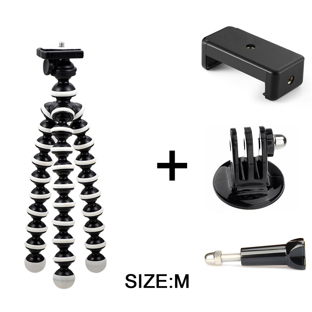 GAQOU M L Size Flexibel Statief Stand Mini Gorillapod Monopod Octopus Statief voor Gopro Digitale Camera Canon Nikon Mobiele Telefoon: SET M 1