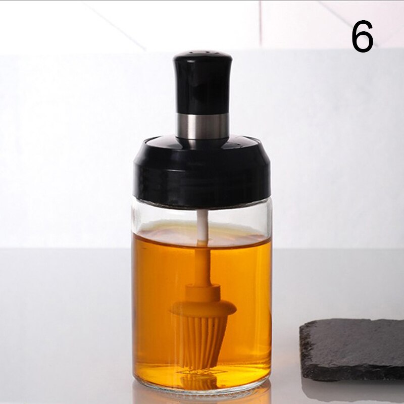 Bærbar tøbørste køkkengadgets silikone varmebestandig olieflaskebørster madlavningstilbehør grillværktøj: A6