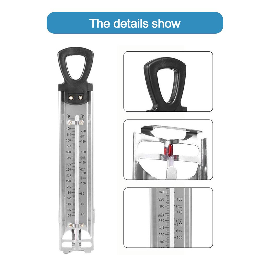 Dual Display Stainless Steel Kitchen Hanging Thermometer For Cooking Jam Sugar Candy Craft Temperature Gauge Household Tools
