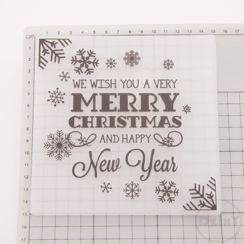 (28 Style can Choose) Square Embossing Folders for Scrapbooking Paper Album Cards Making Supplies 3D Plastic Cutting Dies Crafts: EM062