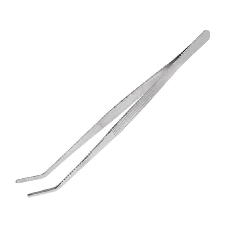 & 2 Stuks 30 cm Reptiel Voeden Tang Pincet Klem Gebogen Rvs Feeder Clip APR29