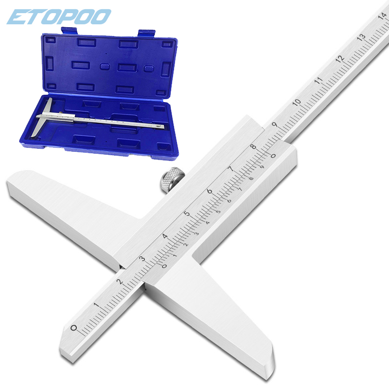0-150/200/300mm 0.02mm Depth vernier caliper Depth Gauge with boxfull metal / steel Micrometer Metric Gauge Measuring Tools