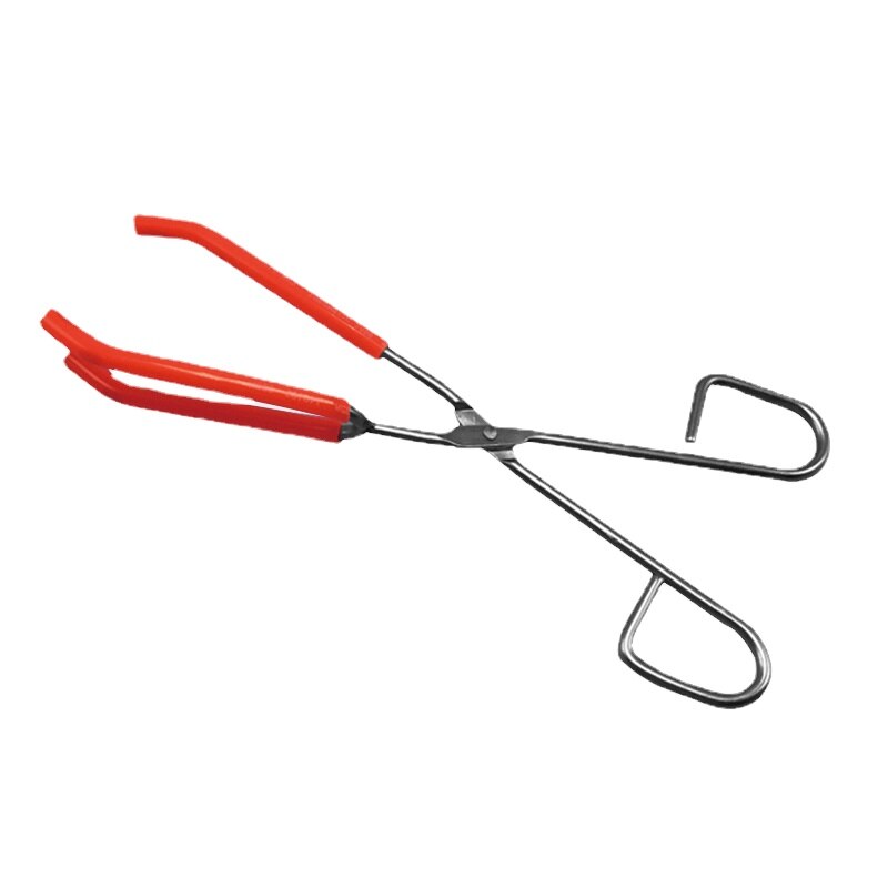 Pinzas de laboratorio de acero inoxidable, instrumento de enseñanza, pinzas de vaso químico, pinza, herramienta AISI304 de 25cm