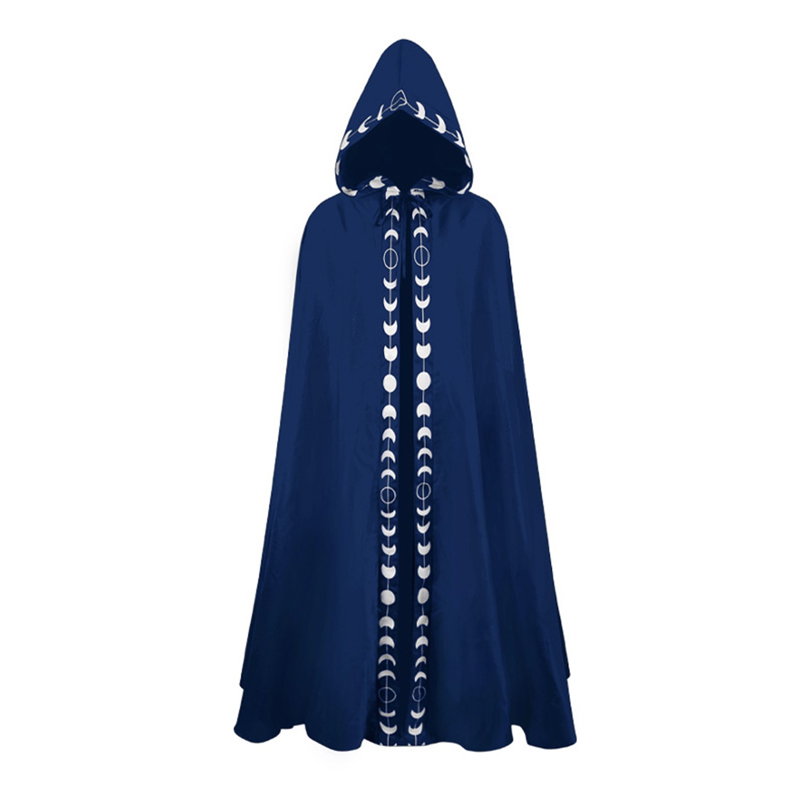 Mantello Cosplay di Halloween medievale cappotto con cappuccio cappotto mantello gotico Vintage Trench lungo Costume Cosplay di Halloween mantello da mago: S / Blu