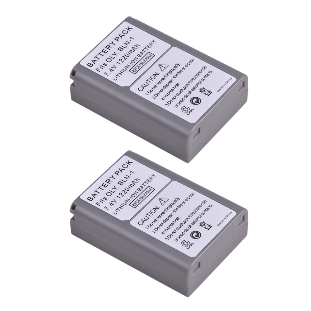 4Pcs BLN-1 PS BLN1 PS-BLN1 Batteries + Dual LED USB Charger for Olympus OM-D E-M1 E-M5 Mark II PEN-F E-P5 EM1 EM5 PENF EP5: 2 Batteries