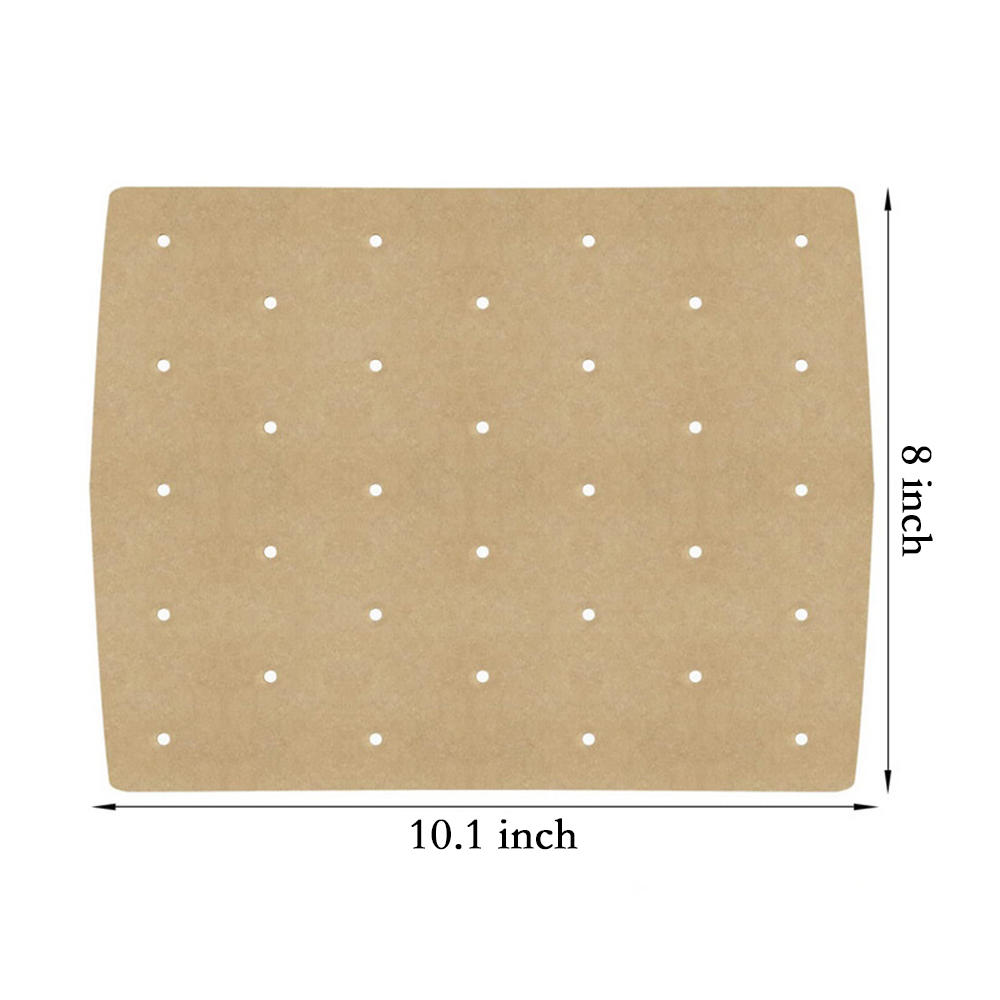 50 pz friggitrice ad aria carta usa e getta pergamena pasta di legno piroscafo carta da forno per friggitrice ad aria accessori per friggitrice ad aria: stile C3