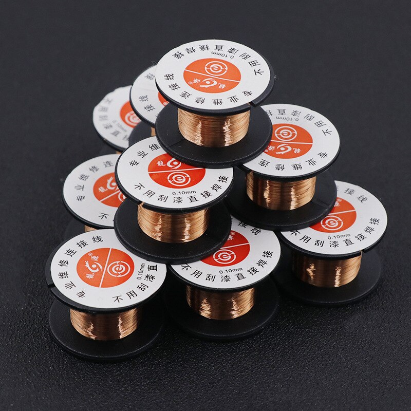 50 Pcs/lot 11.5 Meters DIY 0.1mm Diameter Wire Cable Thin Copper Wire Rotor Enamelled Wire DIY Electromagnet
