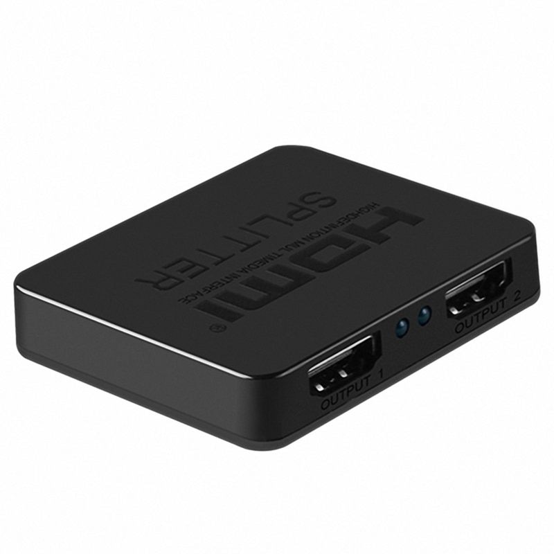HDMI Splitter 1 x 2, 1 Input 2 Output HDMI Amplifier Switcher Box Hub Support 4KX2K 3D 2160p 1080p (One Input To Two Outputs)