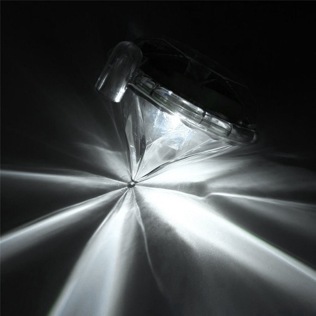 4pcs/set Diamond Shape LED Solar Powered Lamp Outdoor Lawn Lights for Pedestrian Pathway Garden Villa Decoration