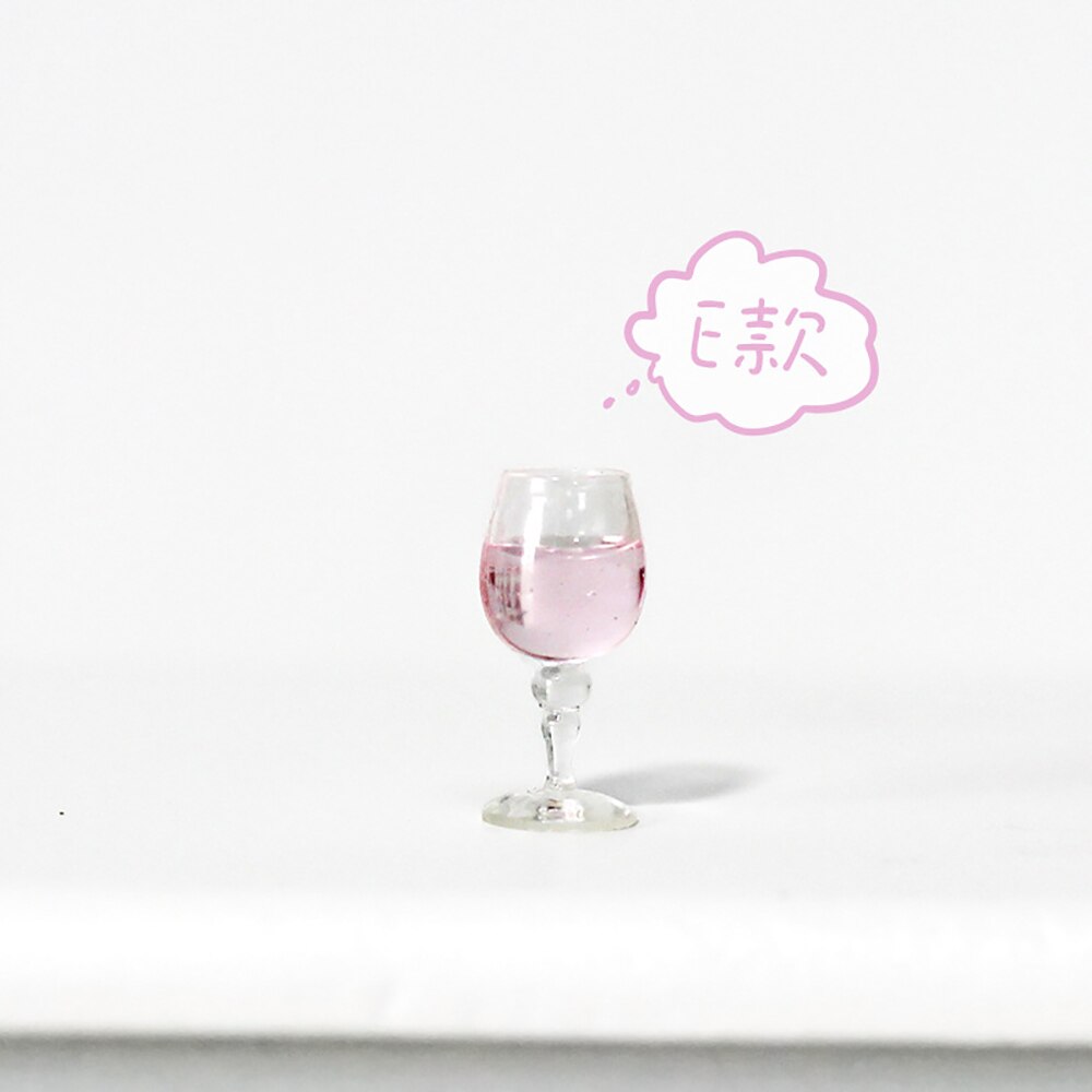 1Pcs 1/12 Dollhouse Miniature Accessori Mini Cocktail di Vetro Modello di Simulazione di Giocattoli Della Tazza per la Bambola Decorazione Della Casa: E