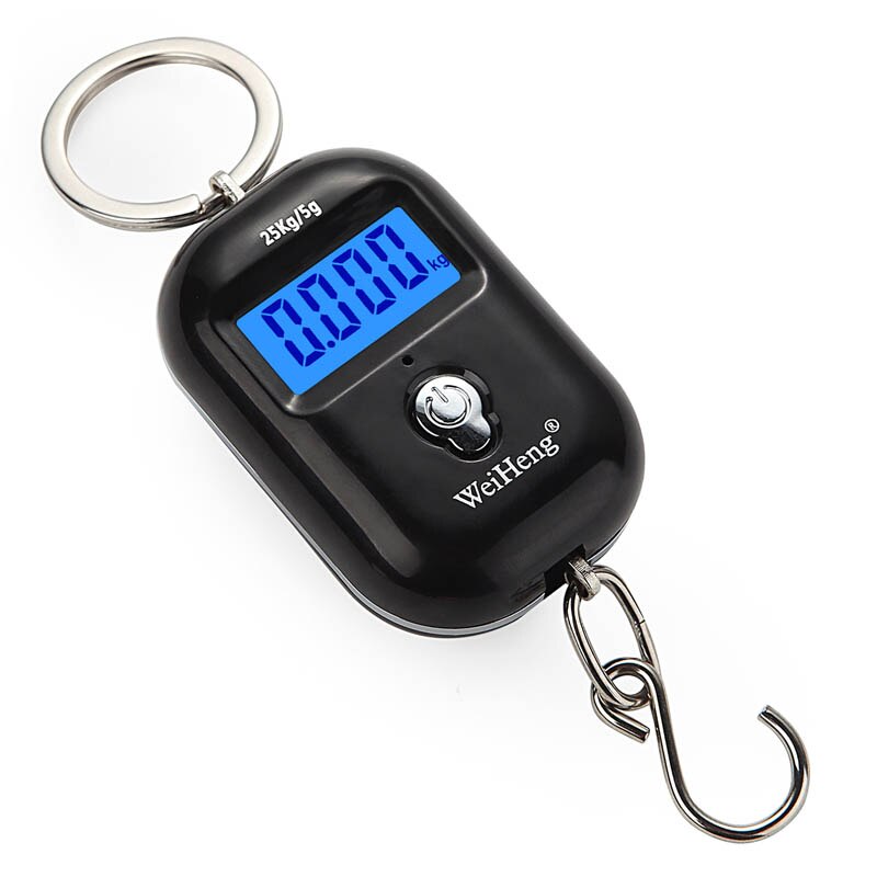 Produktbild von Mini-Kranwaage 500kg – Tragbare Elektronische Hakenwaage Mit LCD, LED-Hintergrundbeleuchtung, ABS-Kunststoff, 2x AAA