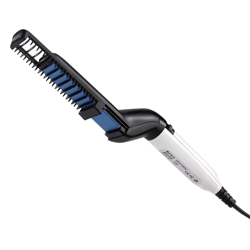2 in 1 Beard Straightener Electric Hair Comb Brush Beard Straightening Comb Straight Hair Curler Styling Tools Quick Flat Iron