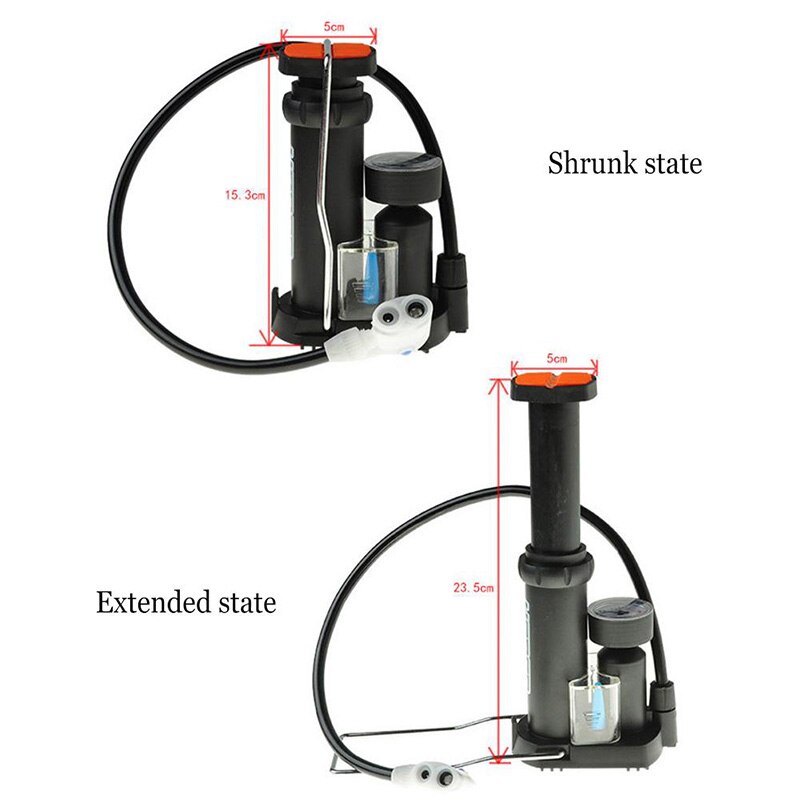 Cycling Ultra Light MTB Bike Pump Portable Cycling Inflator Foot High Pressure Bicycle Pump Bike Tools Bicycle Accessories Pump