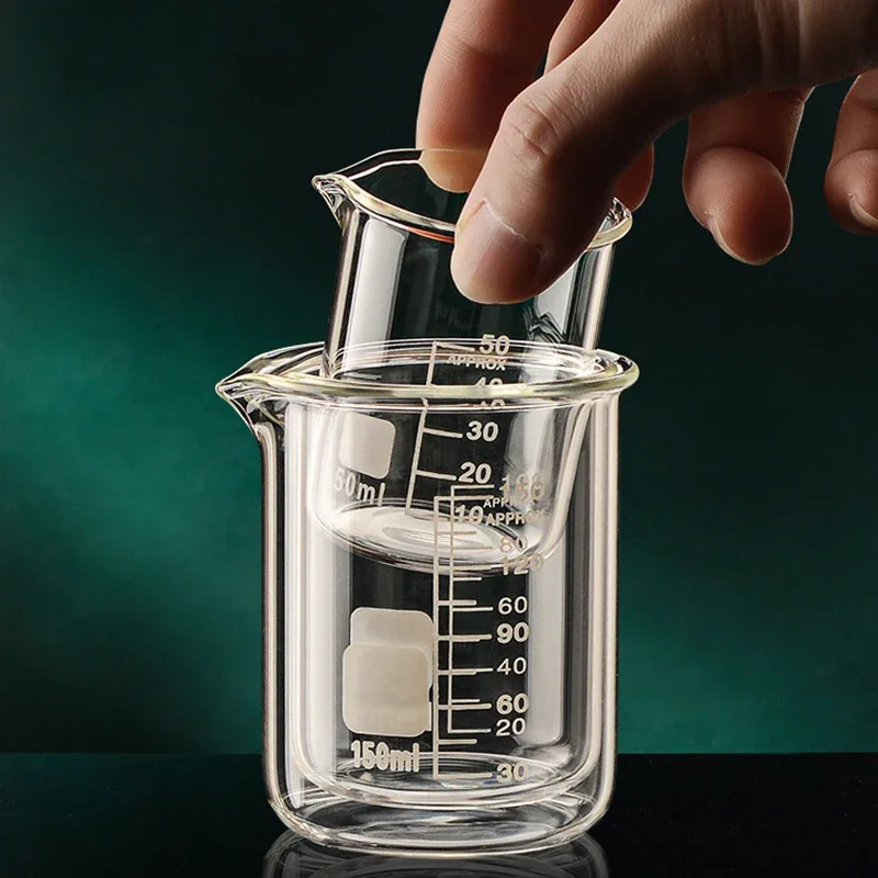50-1000 ml Hohe Borosilikatglas Messbecher Küche Werkzeug Backen Messbecher Klare Skala Tasse Labor transparent becher