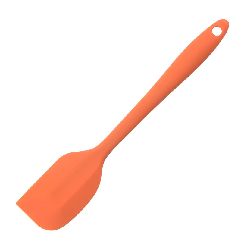 Soft Baking Spatula Multiple Color Silicone Baking Spatula Heat-Resistant Non-stick Cooking Kitchen Utensils Cake Brush Tools: orange 21.5x4cm