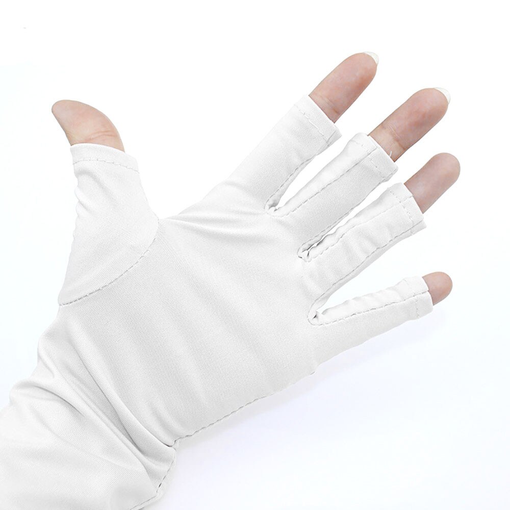1 paar Nail Handschoenen Nail Art Manicure Anti UV Handschoen voor UV Licht Lamp Radiatio 2M0823