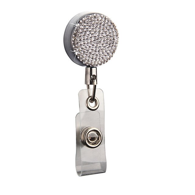 Rhinestone Retractable Holder Keychain Nurse ID Card Clip Hospital Badge Holder Work Badges Accessories Officer Daily Use: 8