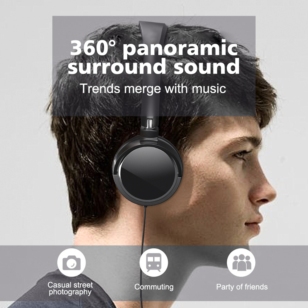 3,5 mm/Typ-C-Kopfhörer mit Kabel, faltbar, verstellbar, Bass-Stereo, modische Musik-Kopfhörer für MP3-Host, alle Smartphones