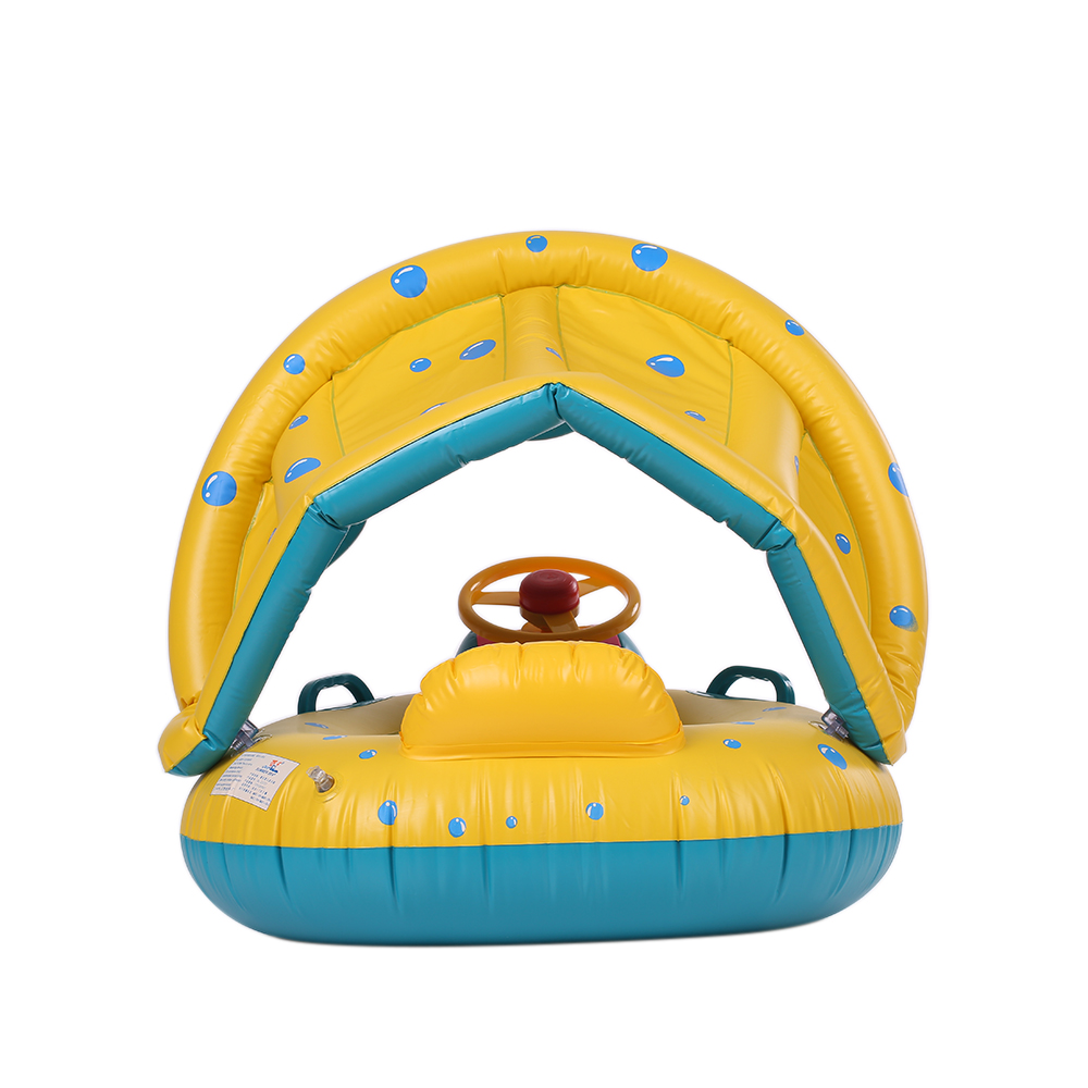 Baby Pool Float Sonnenschirm Aufblasbare Schwimmen Wasser Boot Einstellbare Baldachin Sicherheit Sitz für 6-36 Monate Kinder Kleinkinder