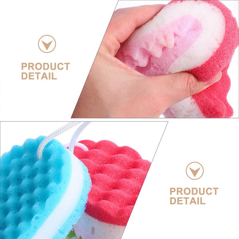 6pcs/Pack Bath Shower Sponge Double-Sided Exfoliating Sponge Cleaning Body Scrubber Bathing Sponges Bathroom Supplies