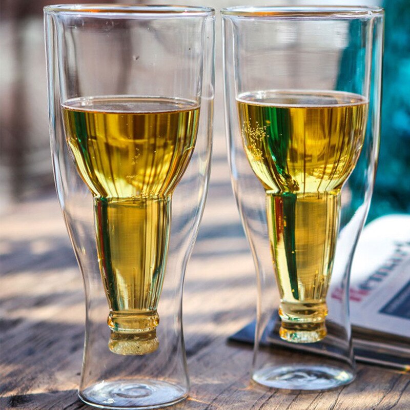 Dubbelwandige glazen koffie-/theekopjes en mokken, bierkoffiekopjes, handgemaakte gezonde drankmok, theemokken, transparant