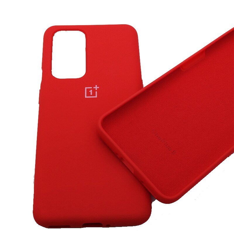 Original OnePlus 9 9pro Case Liquid Silicon Back Cover One Plus 9 9 pro Soft Case Shockproof Full Protectiver Case: For Oneplus 9 pro / Red