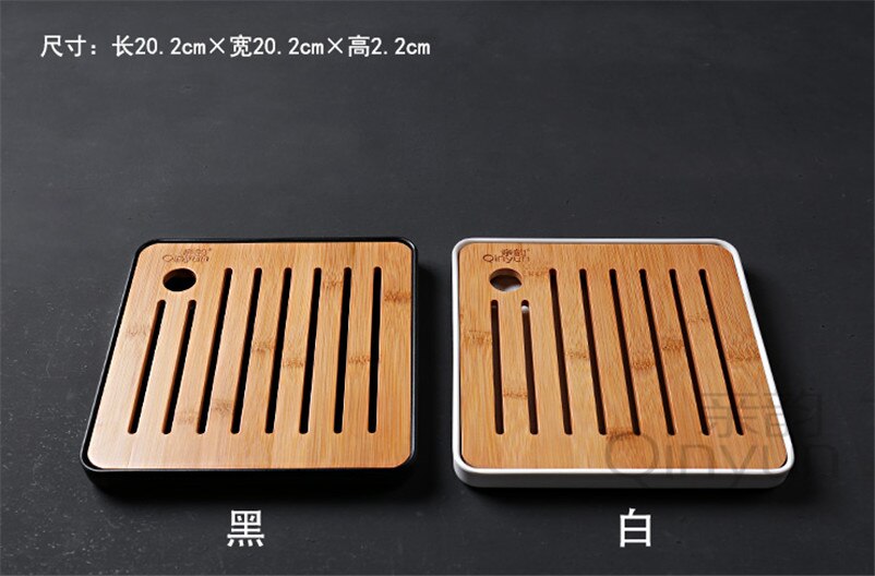 XMT-HOME Kung Fu tea serving tray bamboo wooden tray 1pc
